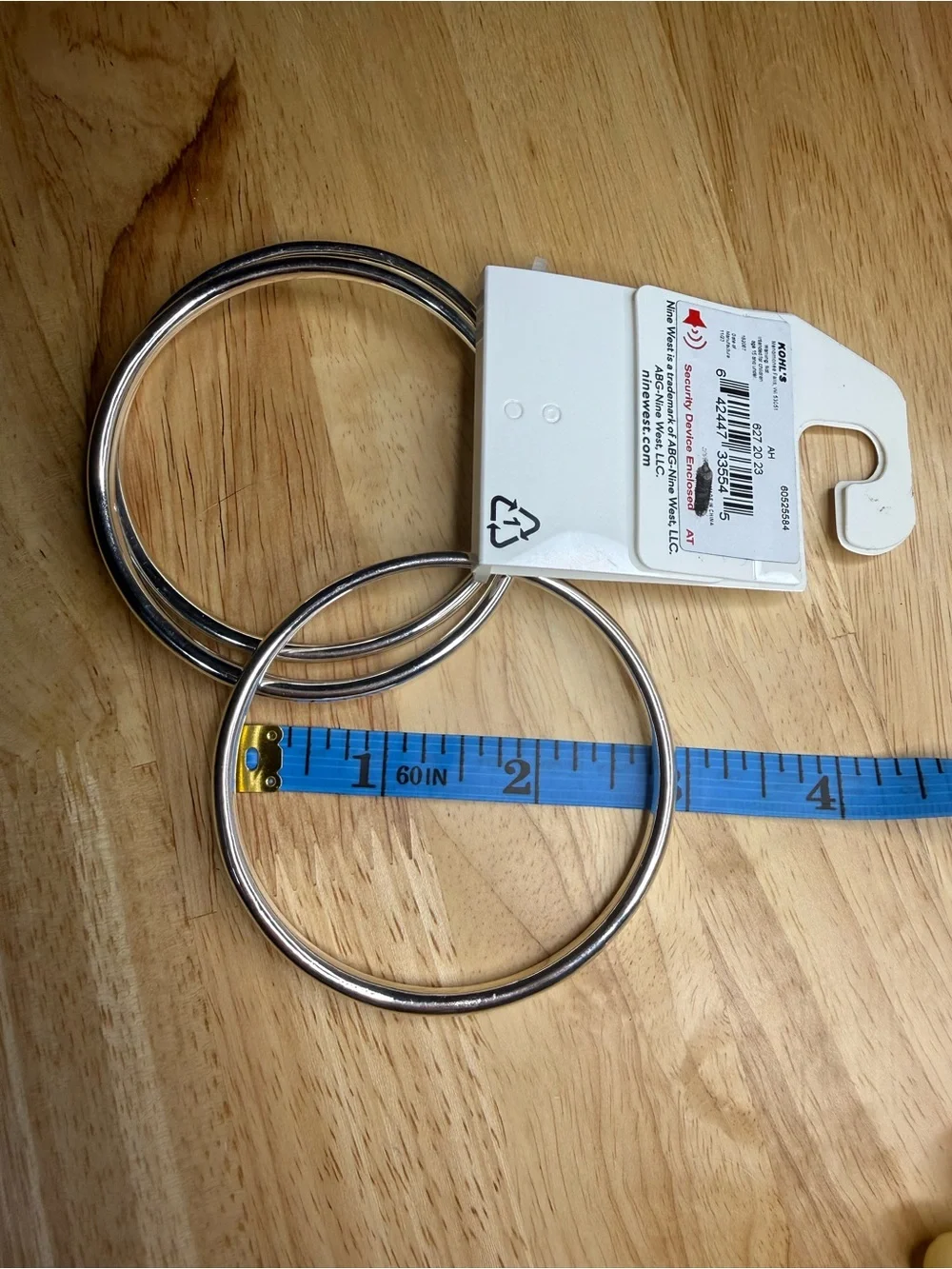 Nine West Silver Tone Bangle Bracelets NWT $24